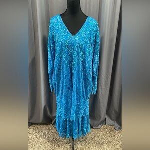 Judith Ann Plus vintage sequin lace, and B detail, blouse and matching skirt 1X